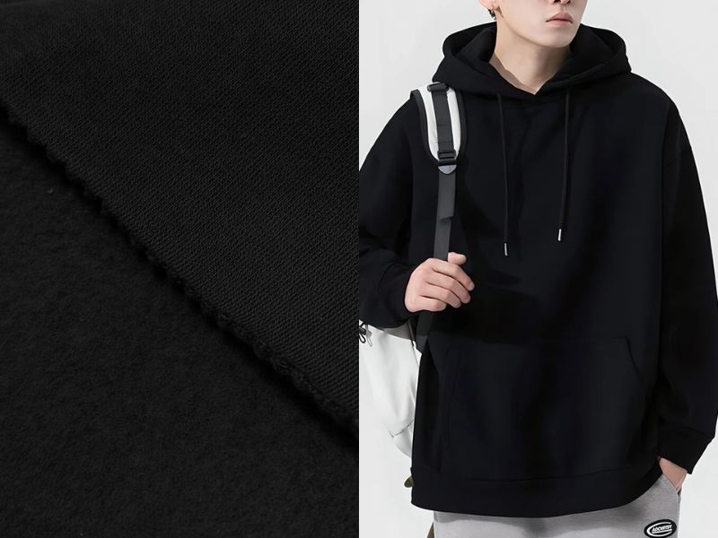 Vải nỉ bông CVC may áo hoodie