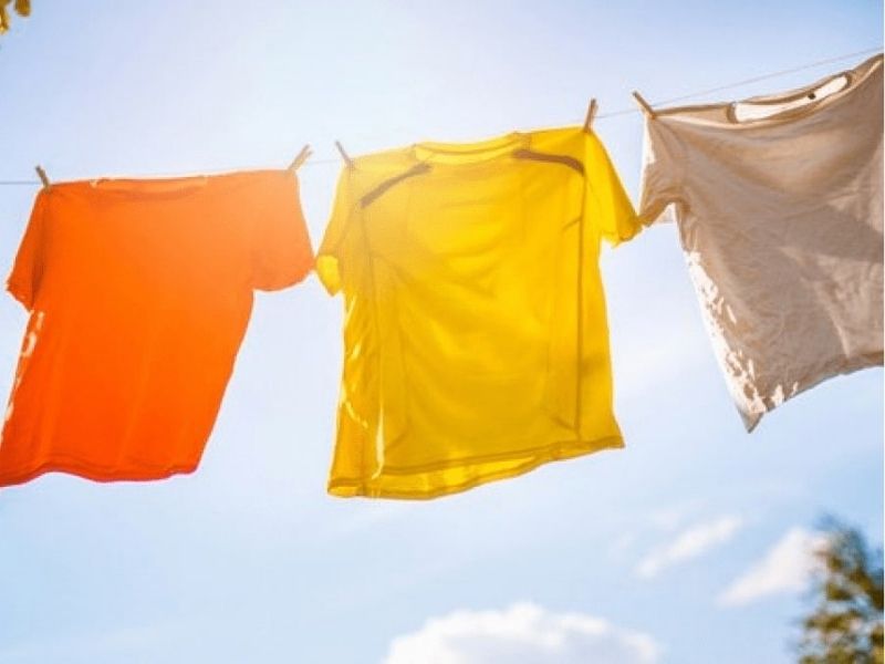Không phơi vải cotton poly dưới ánh nắng trực tiếp