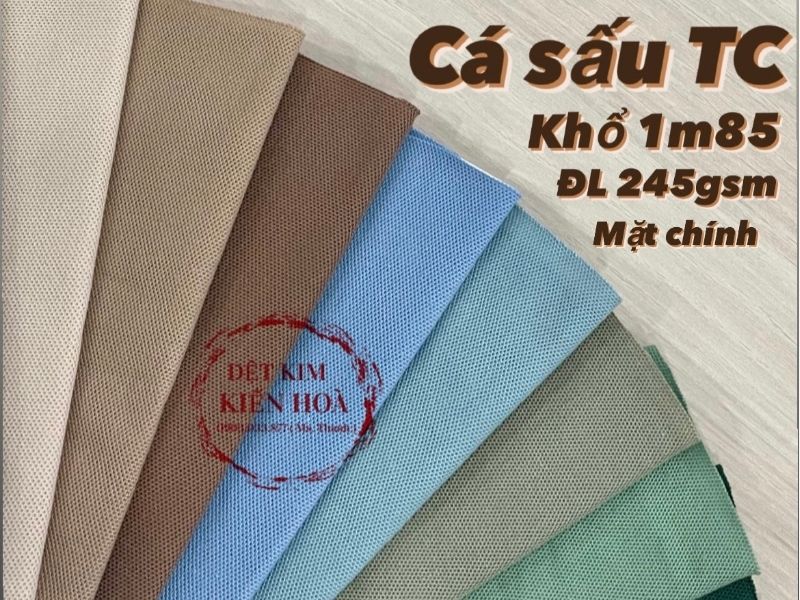 Bảng màu đa dạng của vải poly cá sấu