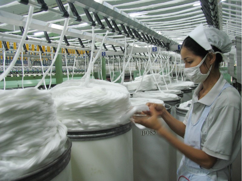 Quá trình kéo sợi bông