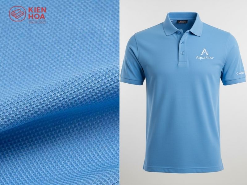 Vải cá sấu poly may áo polo đồng phục