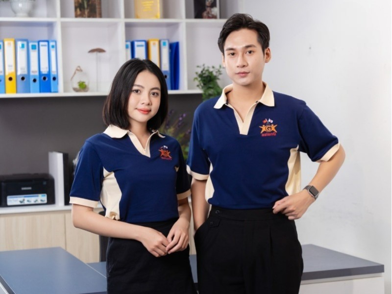 Vải cotton CVC may đồ đồng phục