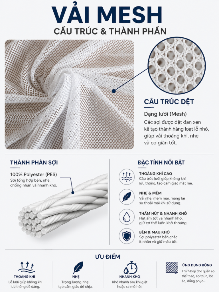 Cấu trúc vải mesh