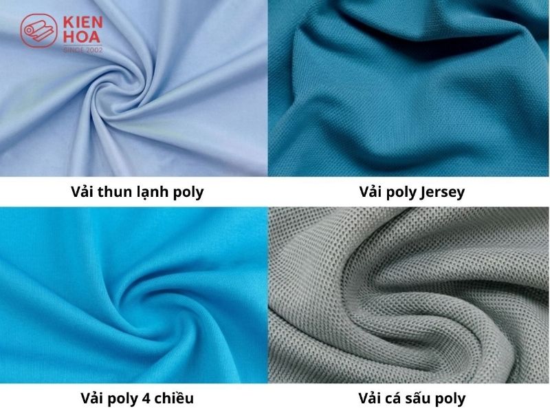Vải poly thái may áo thun, đồng phục