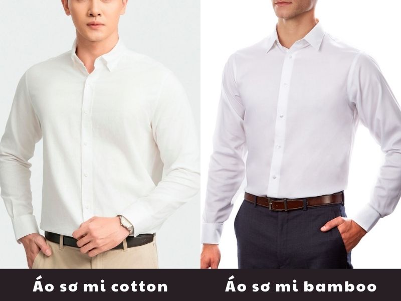 Vải cotton và bamboo may áo sơ mi