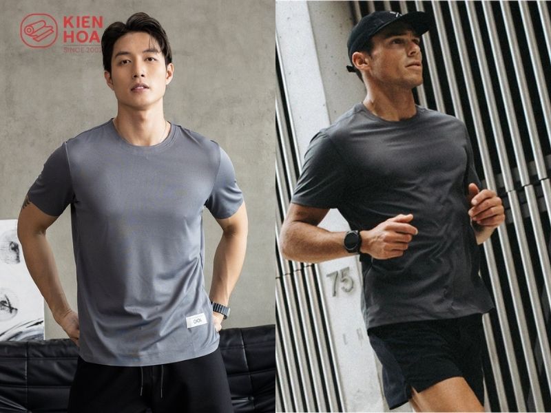 Áo thun từ vải thun lạnh 4 chiều giúp vận động thoải mái