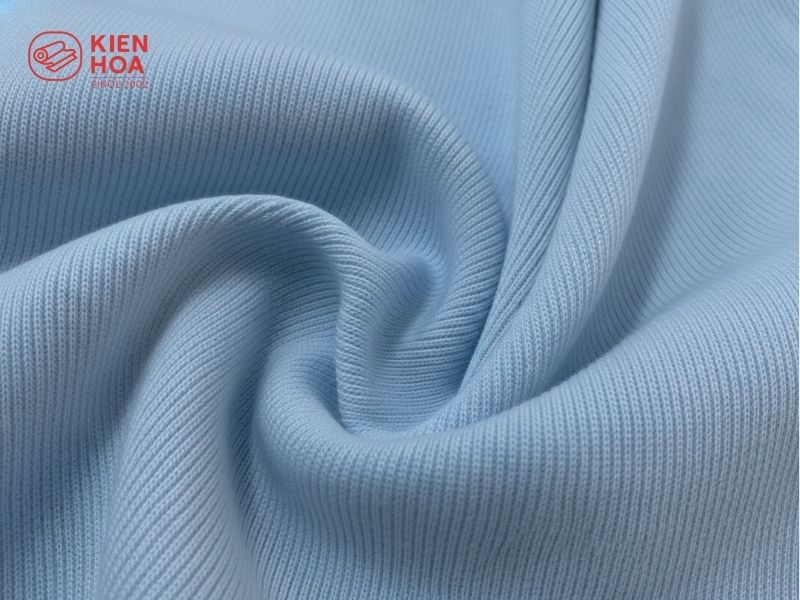 Vải thun tăm chất lượng có các đường gân đồng đều không bị xù
