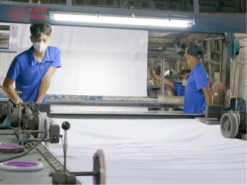 Căng định hình vải