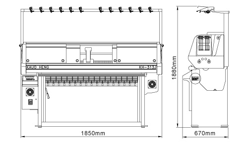 Kích thước máy dệt KH 313J