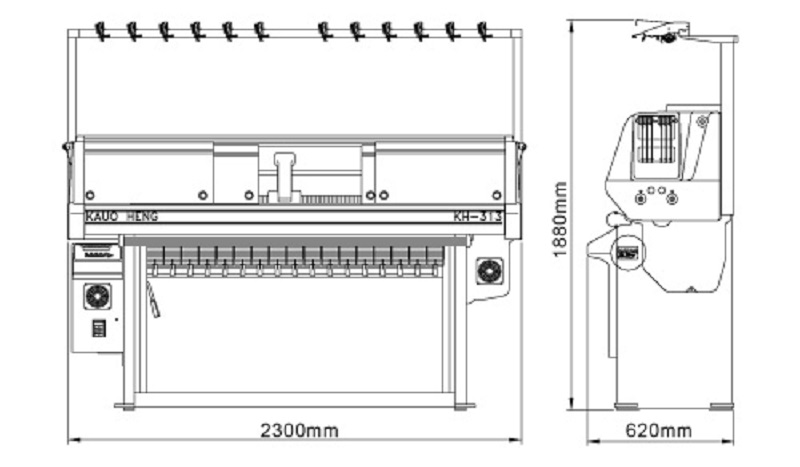Kích thước máy dệt KH 313