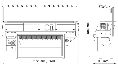 Kích thước máy dệt KH 313DJ