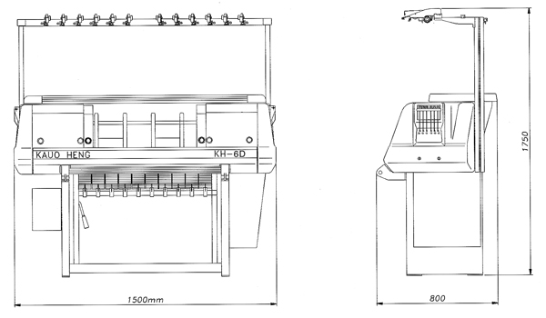 Kích thước máy dệt KH 313 D6