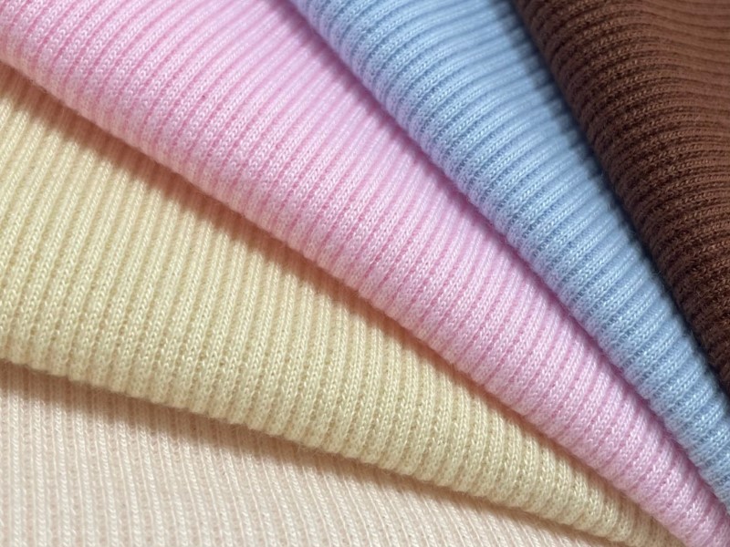Vải bo gân cotton đa dạng màu sắc