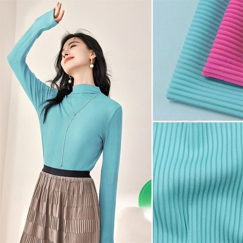 Vải bo rib TC 35/65 may áo ôm body