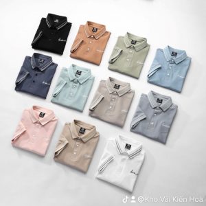 Vải cá sấu CVC 65/35 may áo polo