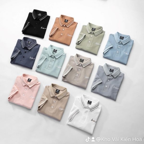 Vải cá sấu CVC 65/35 may áo polo