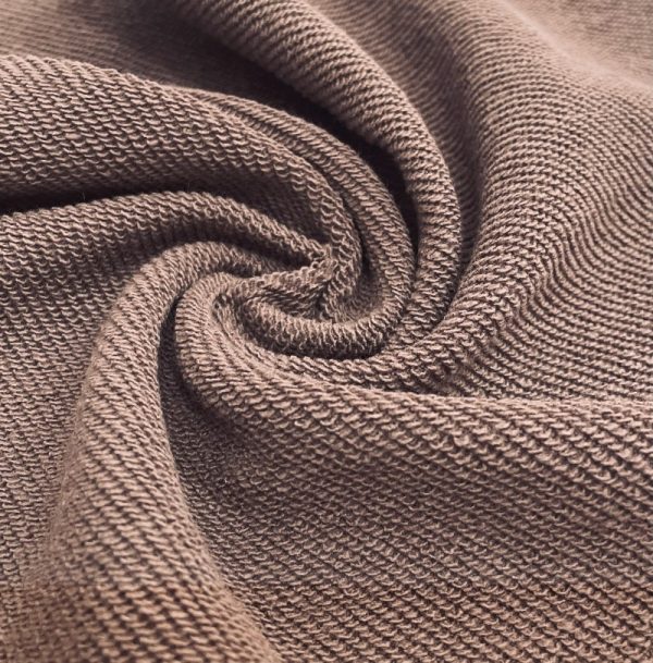 Vải chân cua cotton 100 màu nâu
