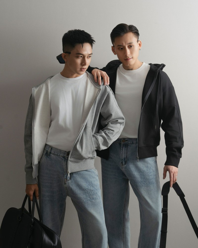Vải da cá cotton 100% may áo khoác hoodie
