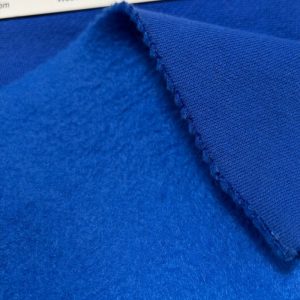 Vải nỉ bông CVC 60/40 màu xanh