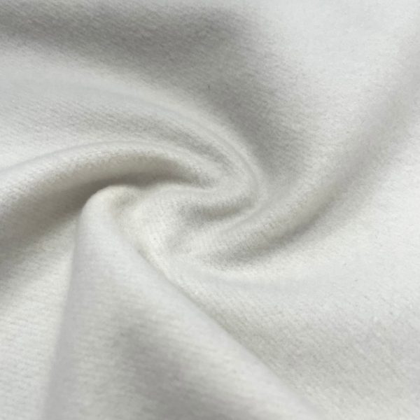 Vải nỉ cào cotton 100% màu trắng