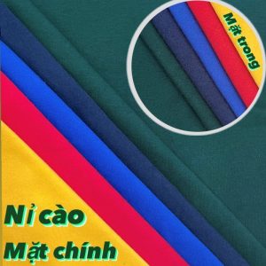 Vải nỉ cào cotton 100% đa dạng màu sắc