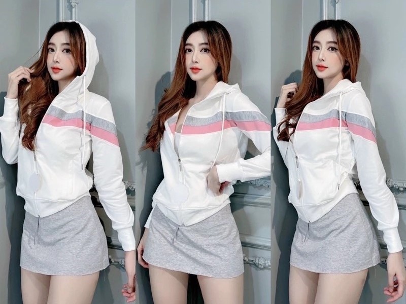 Vải thun da cá TC may áo khoác
