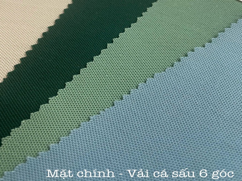 Vải cá sấu 6 góc mặt chính