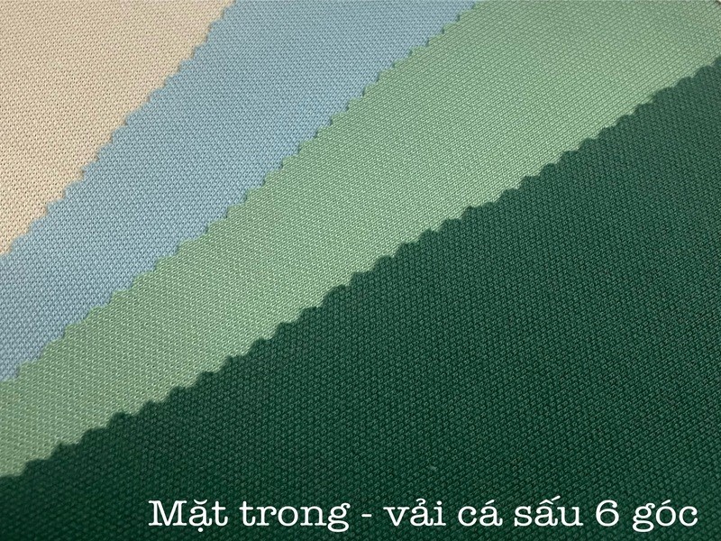 Vải cá sấu 6 góc mặt trong