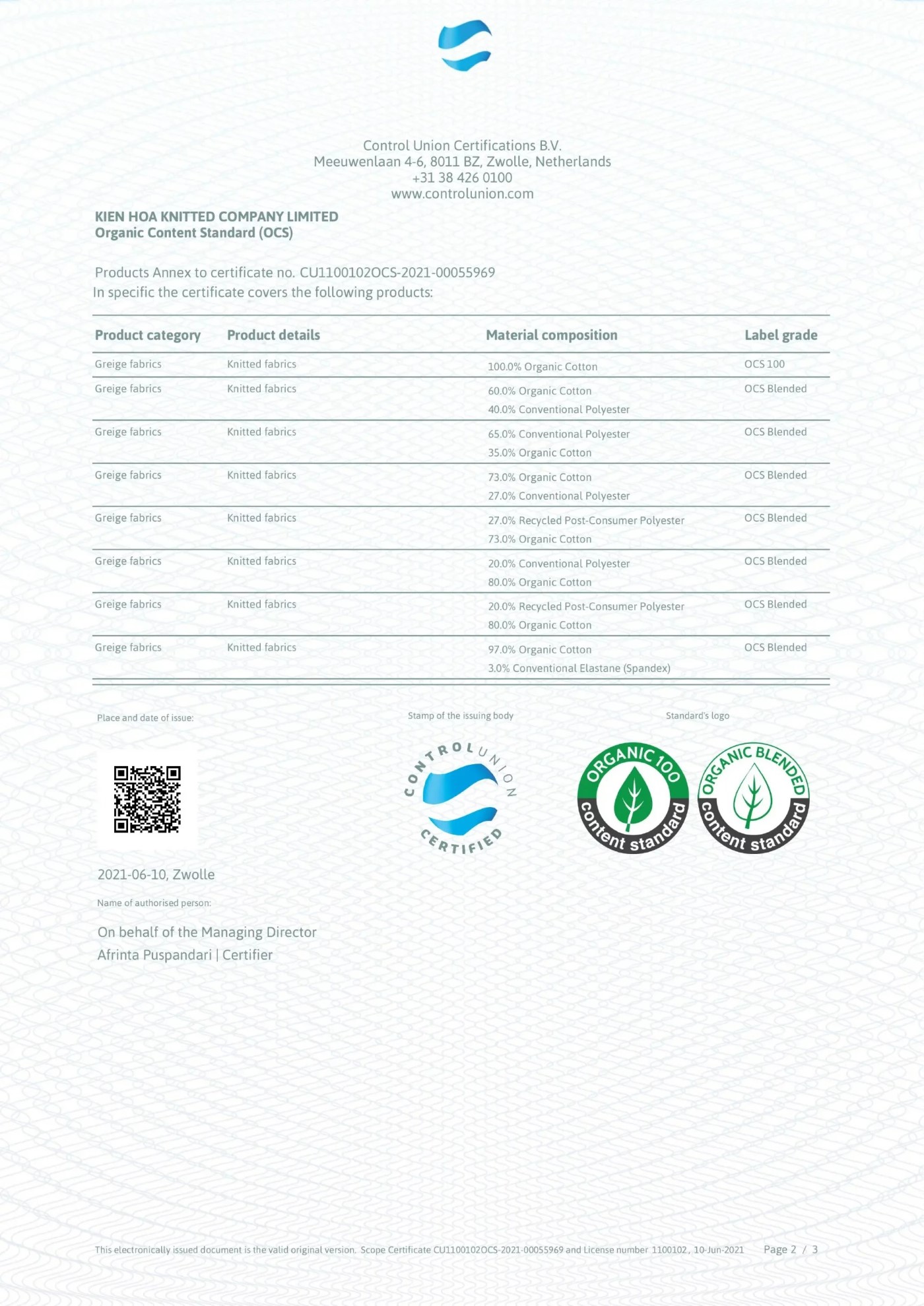 Tiêu chuẩn OCS Kiến Hòa