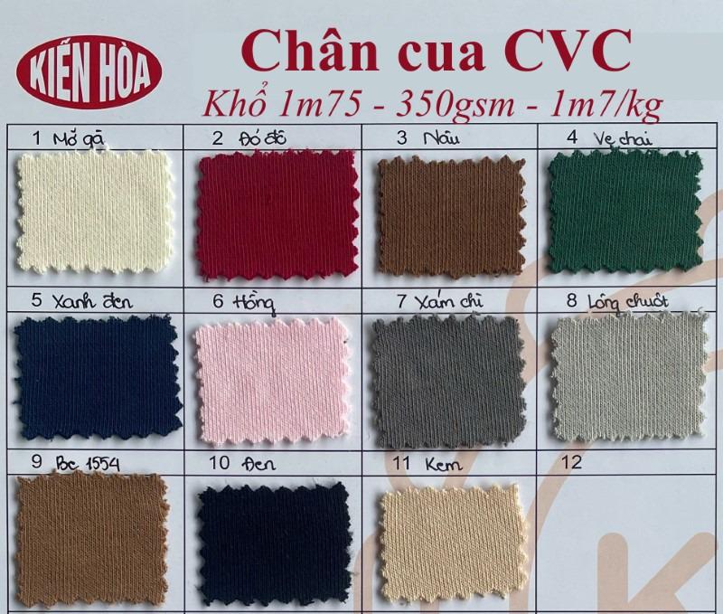 Bảng màu vải chân cua CVC