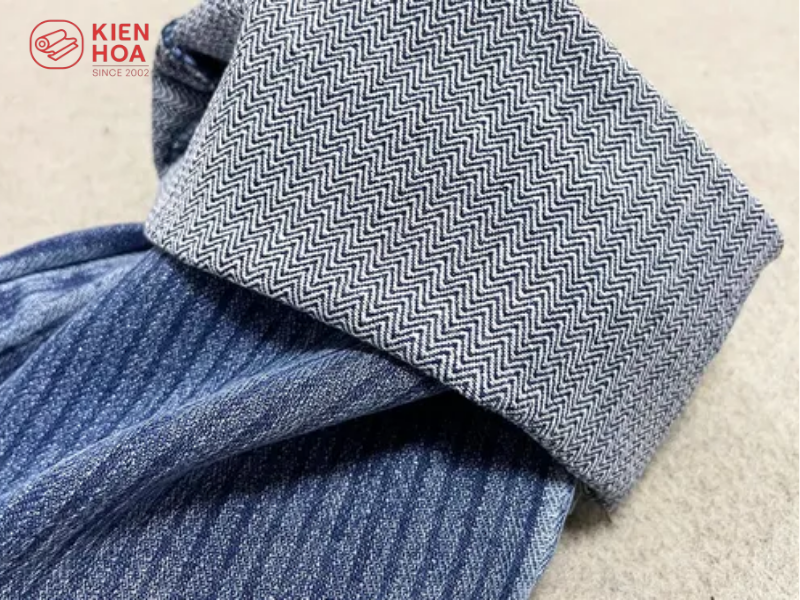 Cotton twill kiểu dệt xương cá