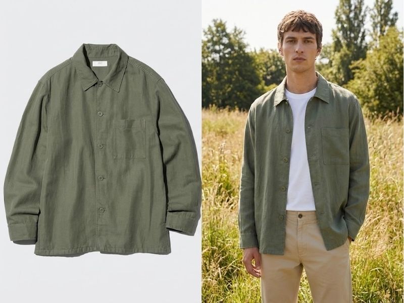 Áo khoác nhẹ vải cotton linen