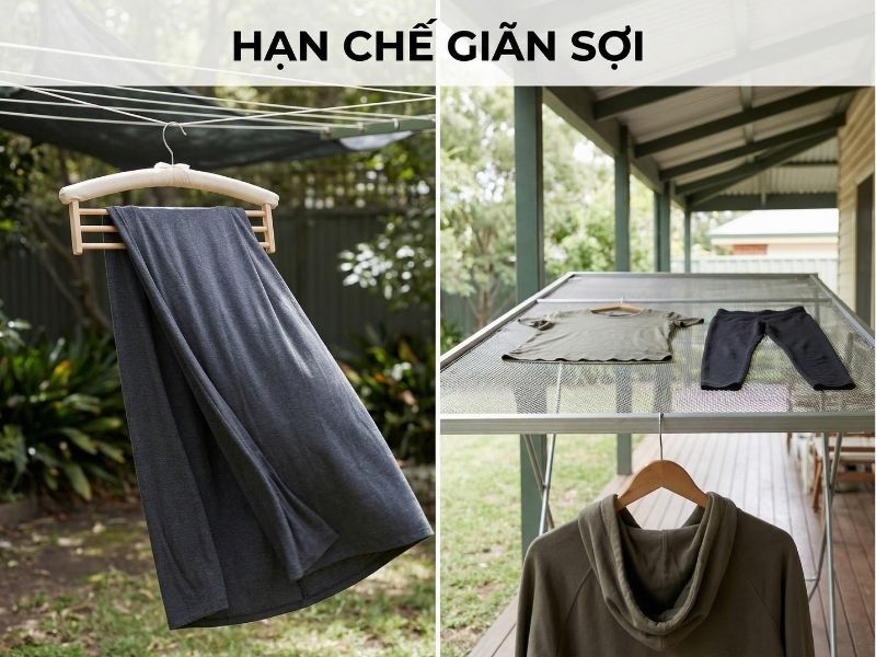 Phơi vải cotton spandex đúng cách