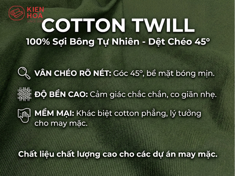 Vải cotton có thành phần chính là cotton