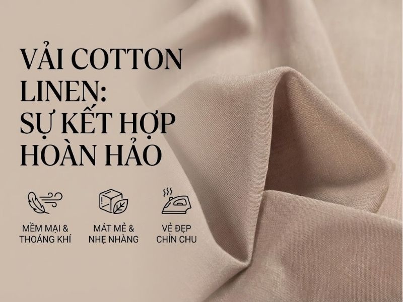 Vải cotton linen thiên nhiên