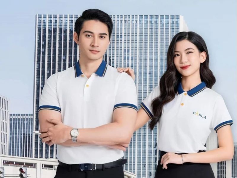 Vải polyester may đồ đồng phục