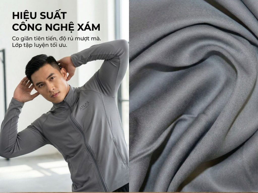 Vải poly pha spandex