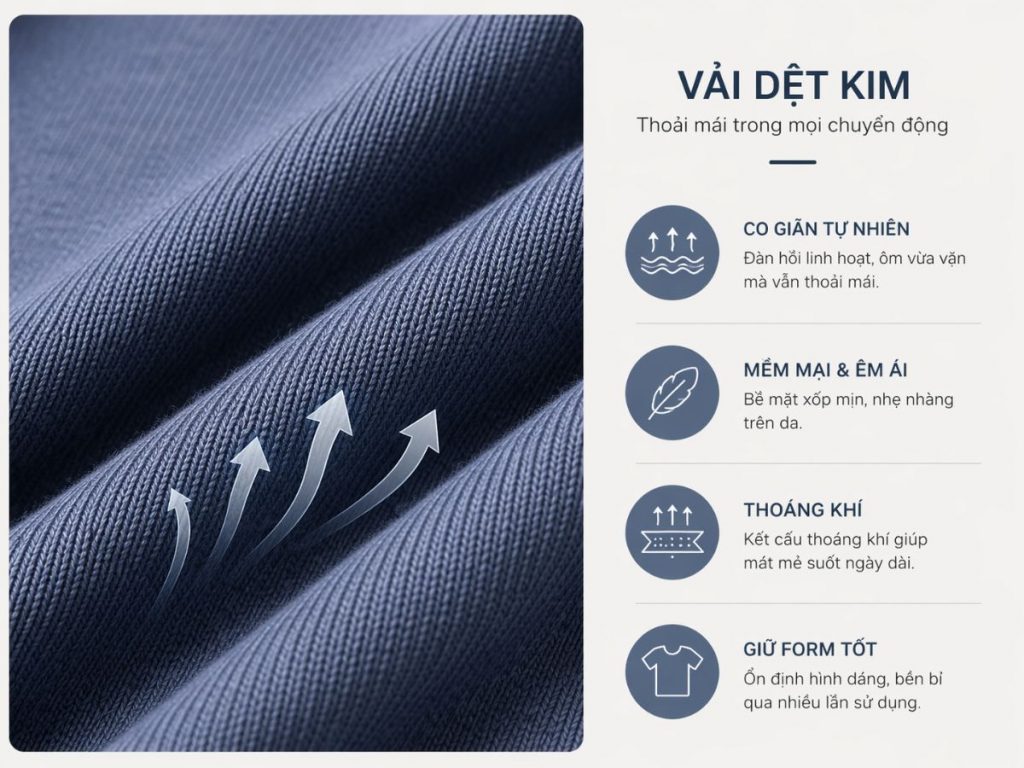 Ưu điểm nổi bật của vải dệt kim