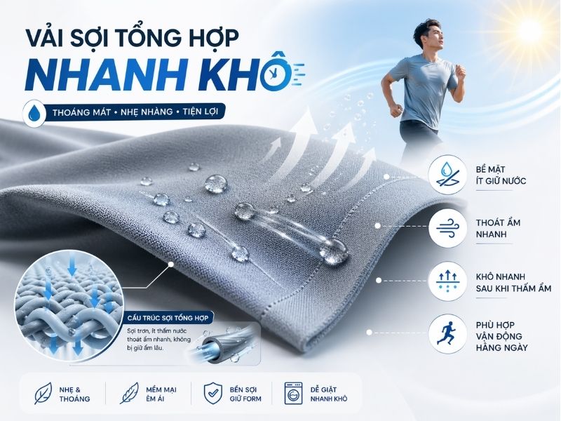Vải tổng hợp cực nhanh khô