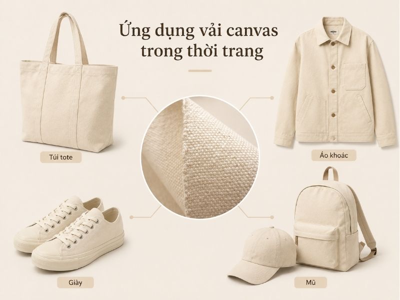 Ứng dụng của vải canvas trong thời trang