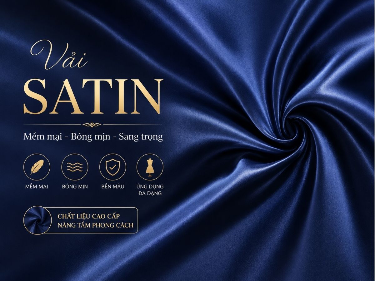 Vải satin là gì? Nguồn gốc, đặc tính và ưu nhược điểm